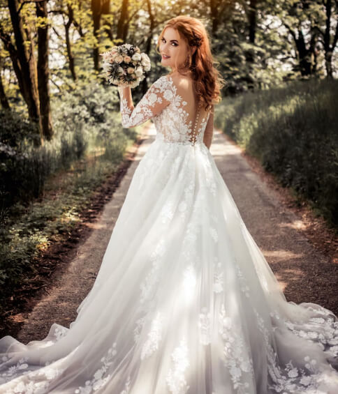 woman on her wedding day