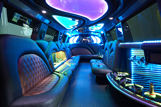 limo rentals with neon lights